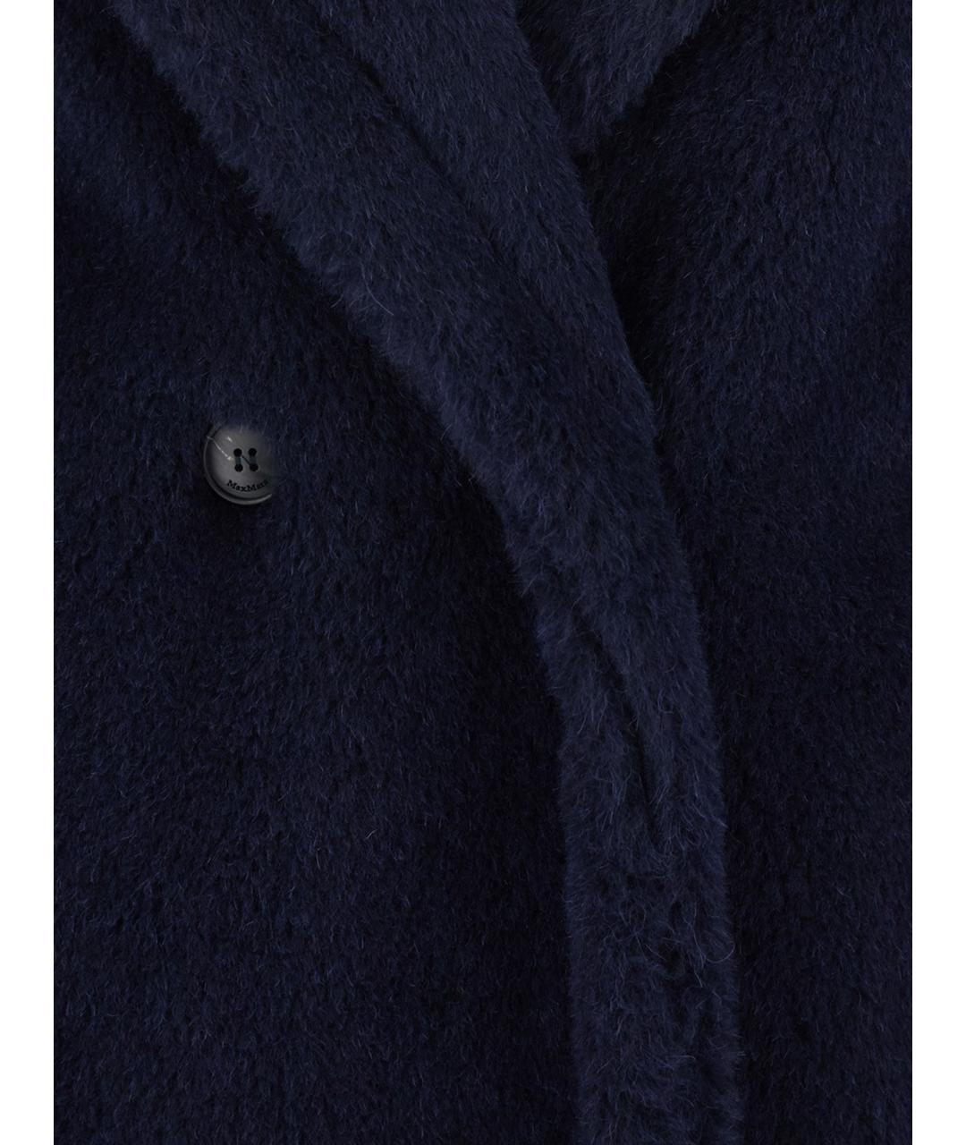 MAX MARA Темно-синее шерстяное пальто, фото 3