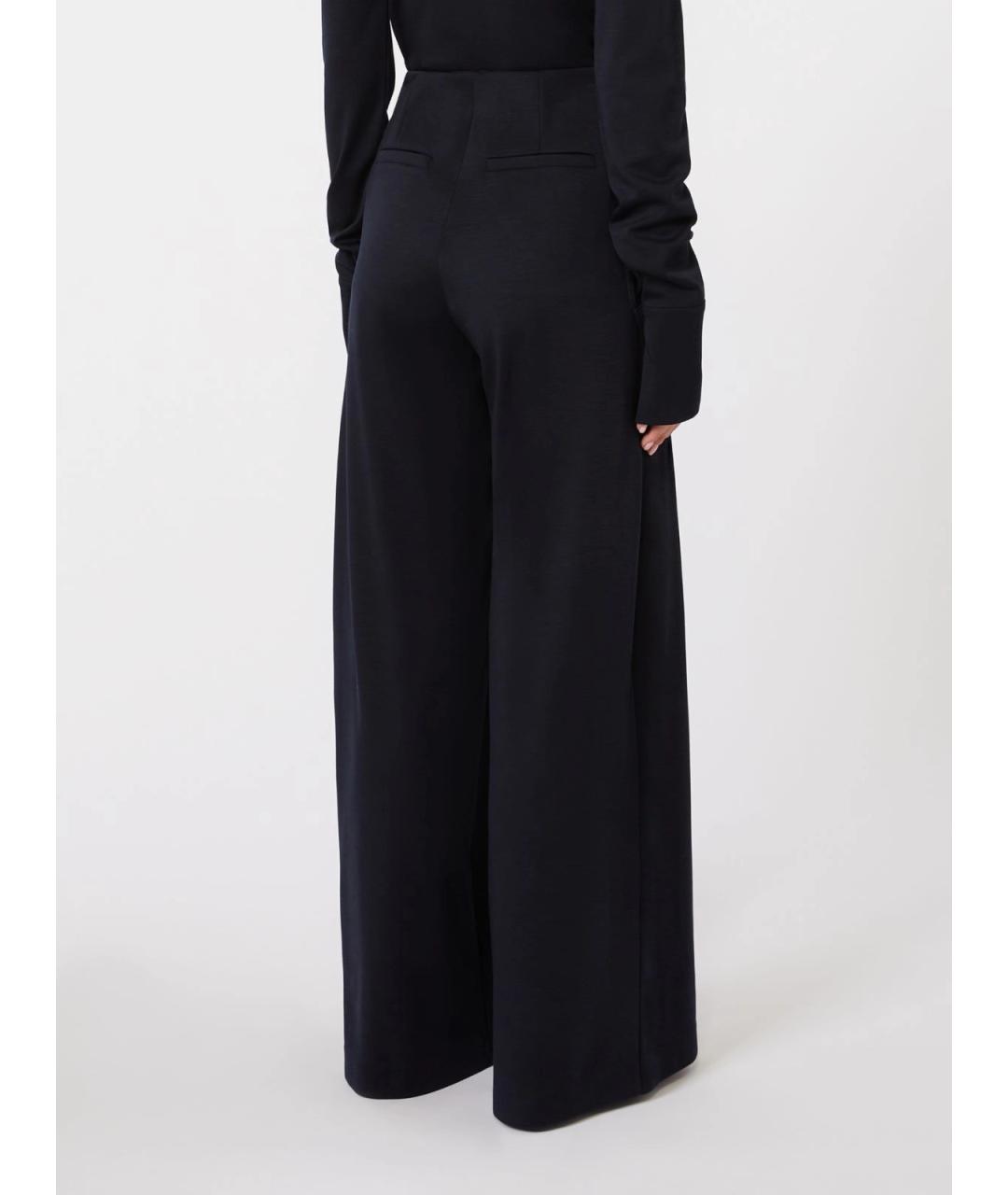 MAX MARA Синие шерстяные прямые брюки, фото 4