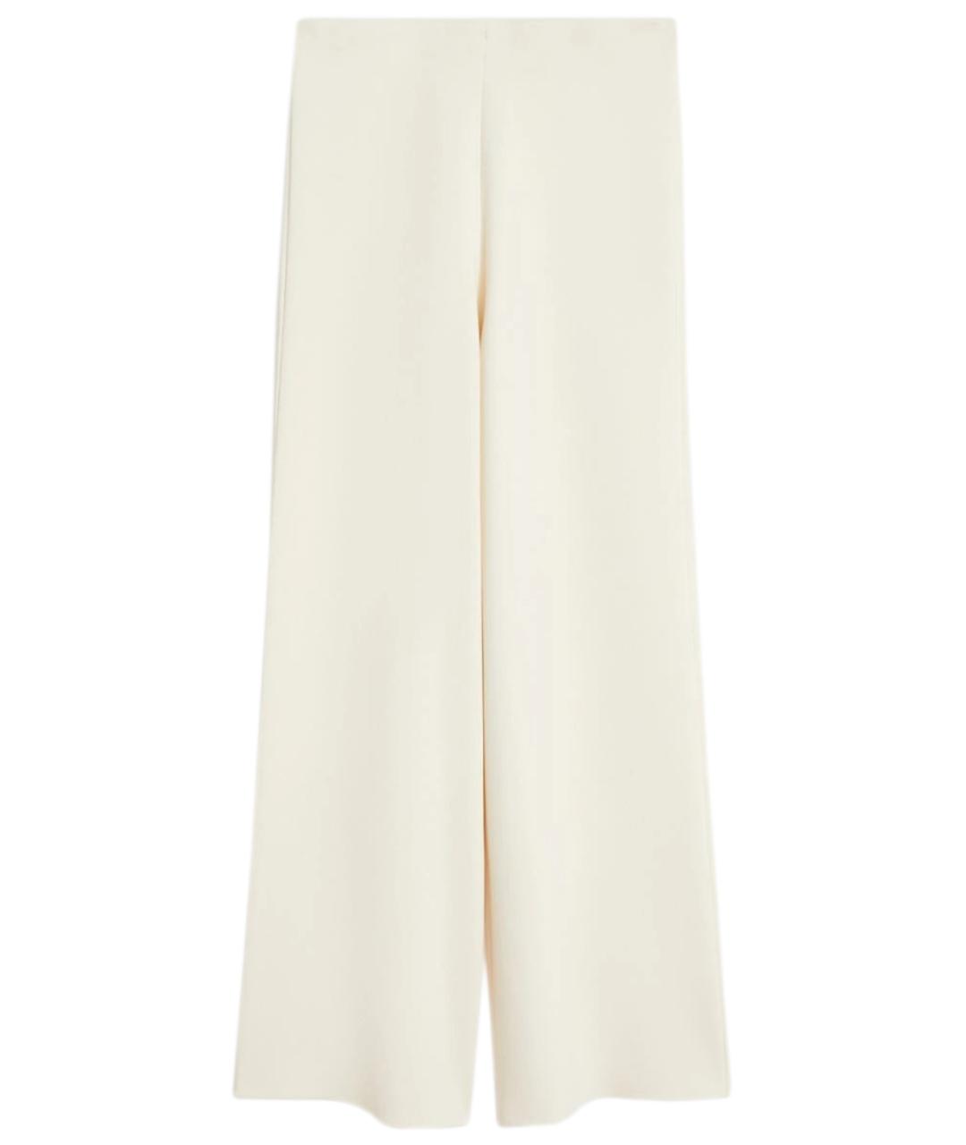 MAX MARA Белые вискозные прямые брюки, фото 1