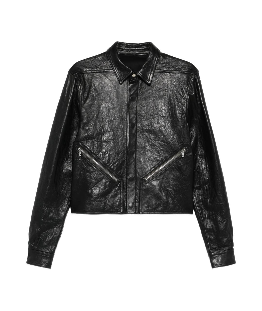 RICK OWENS Черная кожаная куртка, фото 1