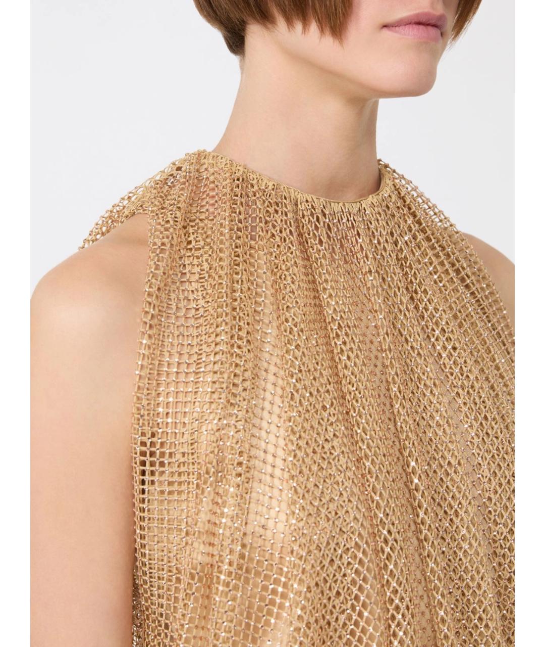 SPORTMAX Бежевая полиэстеровая блузы, фото 6