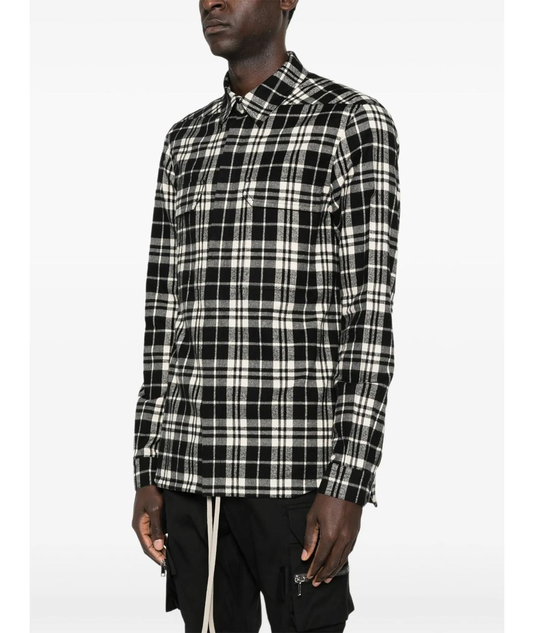 RICK OWENS Черная хлопковая кэжуал рубашка, фото 3