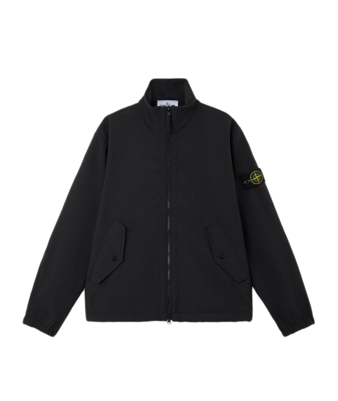 STONE ISLAND Черная синтетическая куртка, фото 1