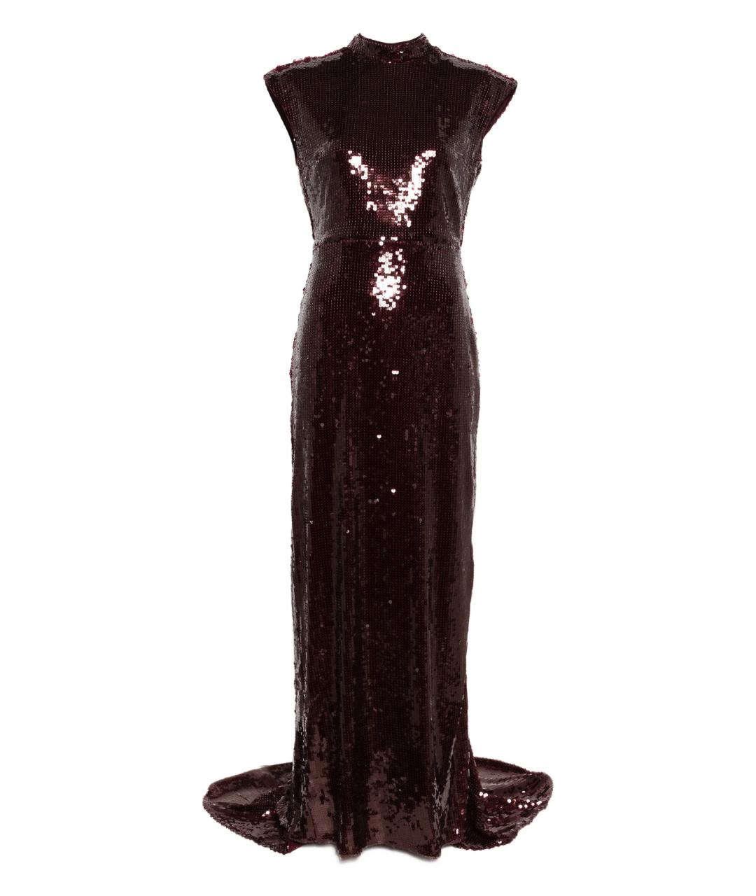 ROTATE Бордовое полиэстеровое коктейльное платье, фото 1