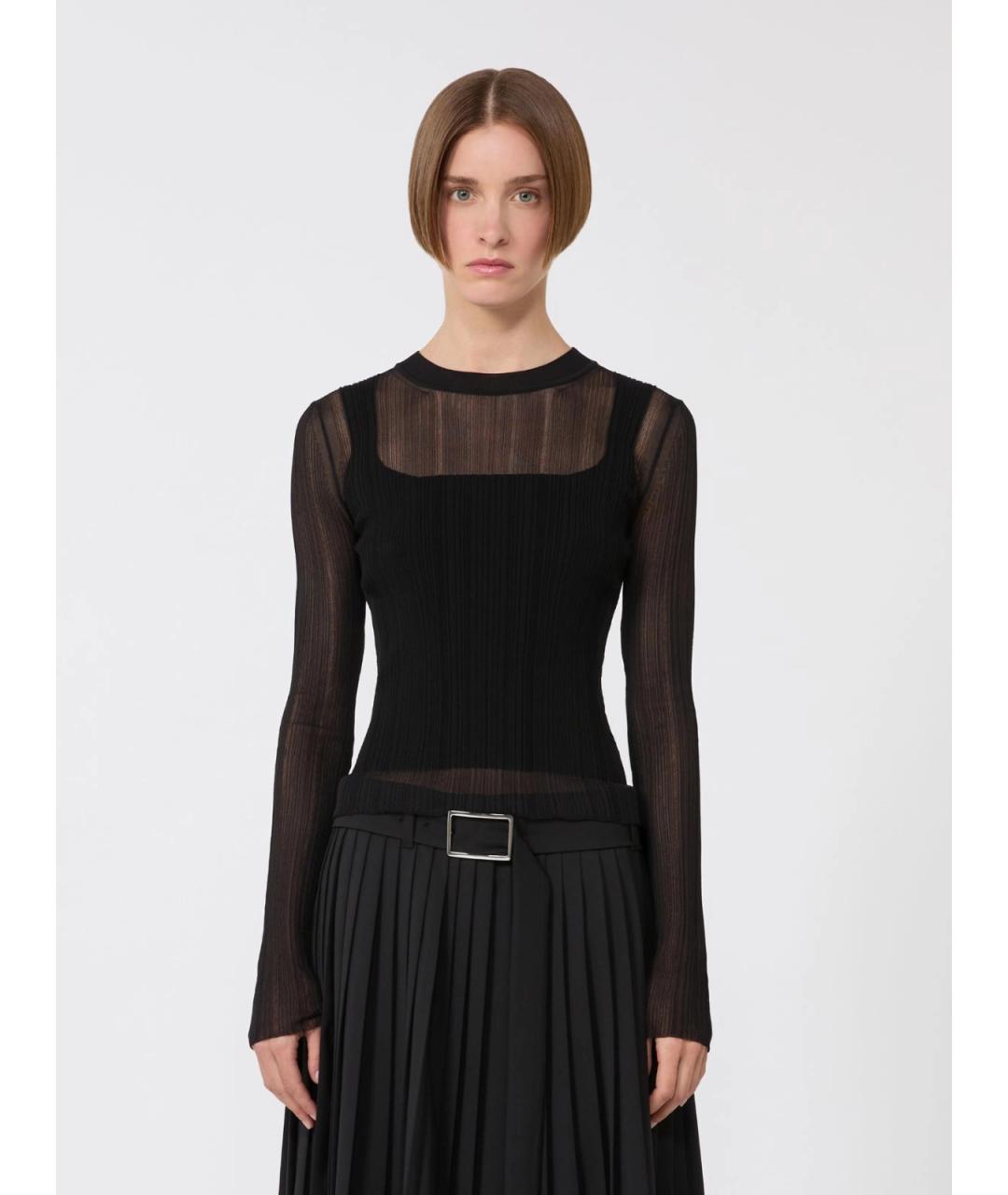 SPORTMAX Черная вискозная водолазка, фото 3