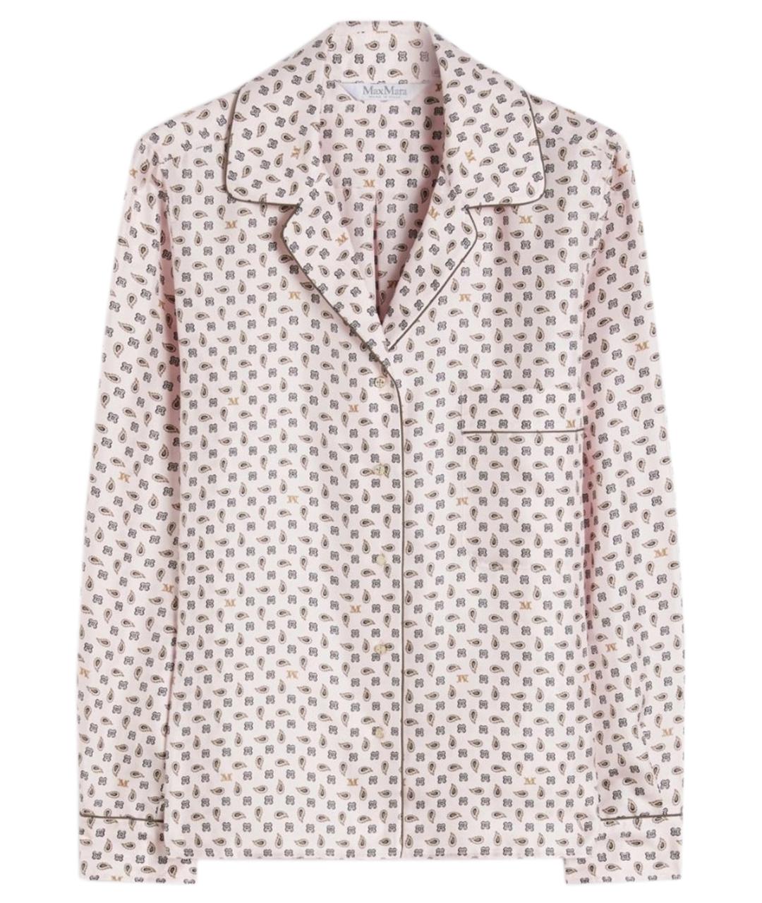 MAX MARA Розовая шелковая рубашка, фото 1