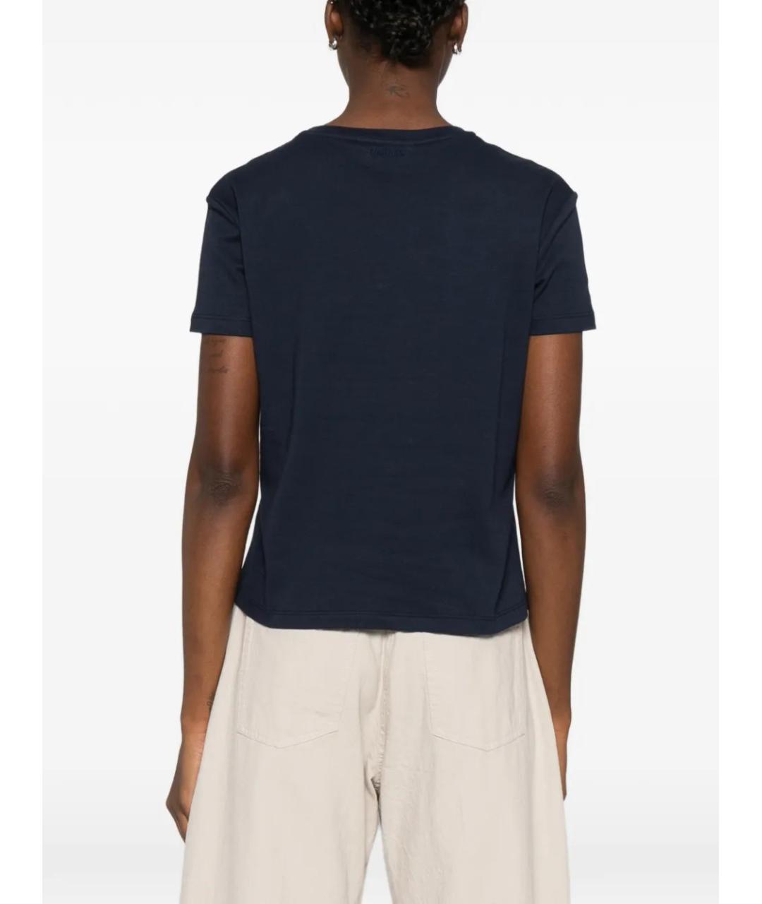 'S MAX MARA Синяя хлопковая футболка, фото 4