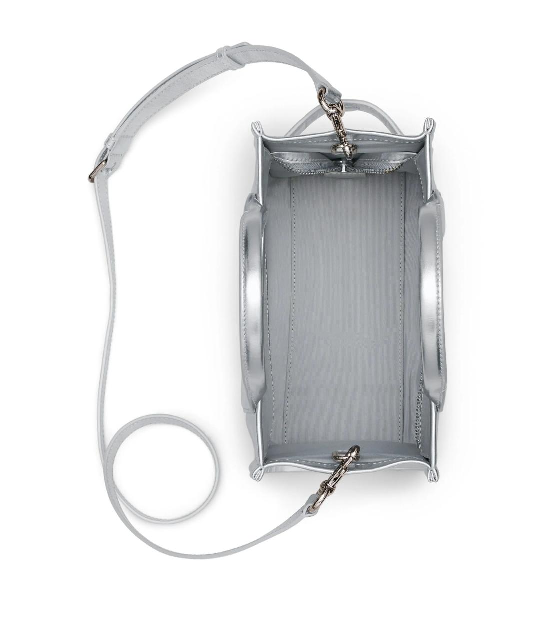 MARC JACOBS Серебряная кожаная сумка тоут, фото 5