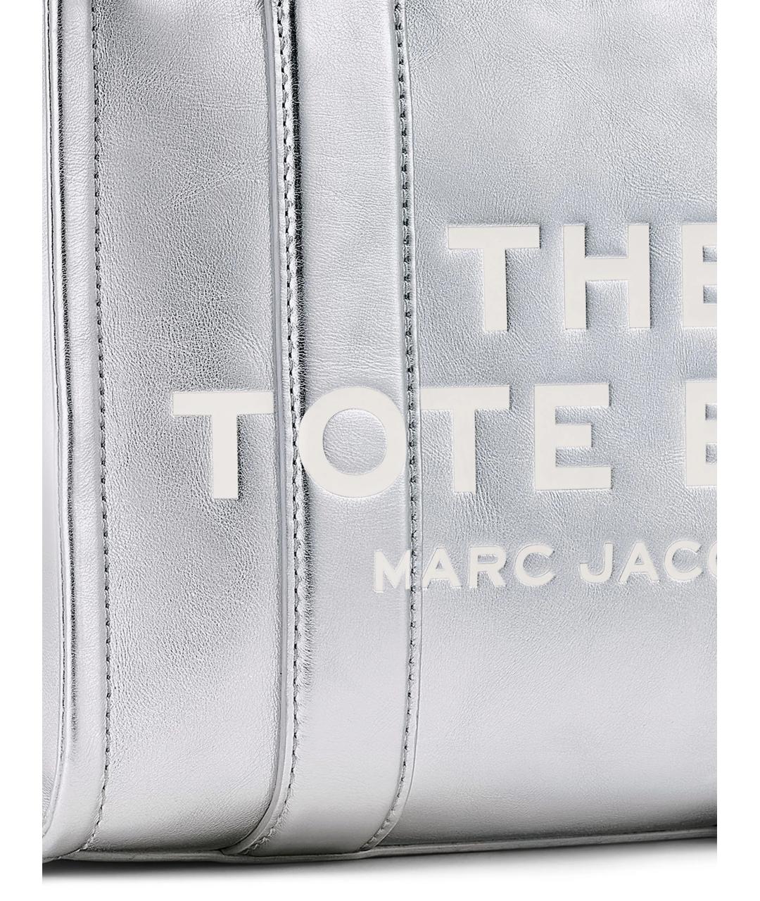MARC JACOBS Серебряная кожаная сумка тоут, фото 7
