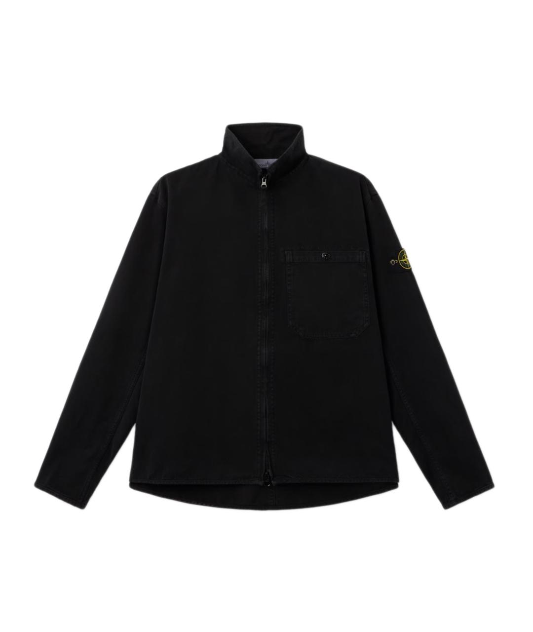 STONE ISLAND Черная хлопковая куртка, фото 1