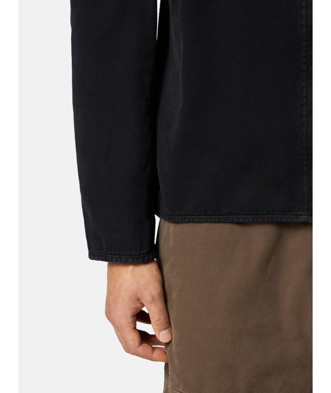 STONE ISLAND Черная хлопковая куртка, фото 4