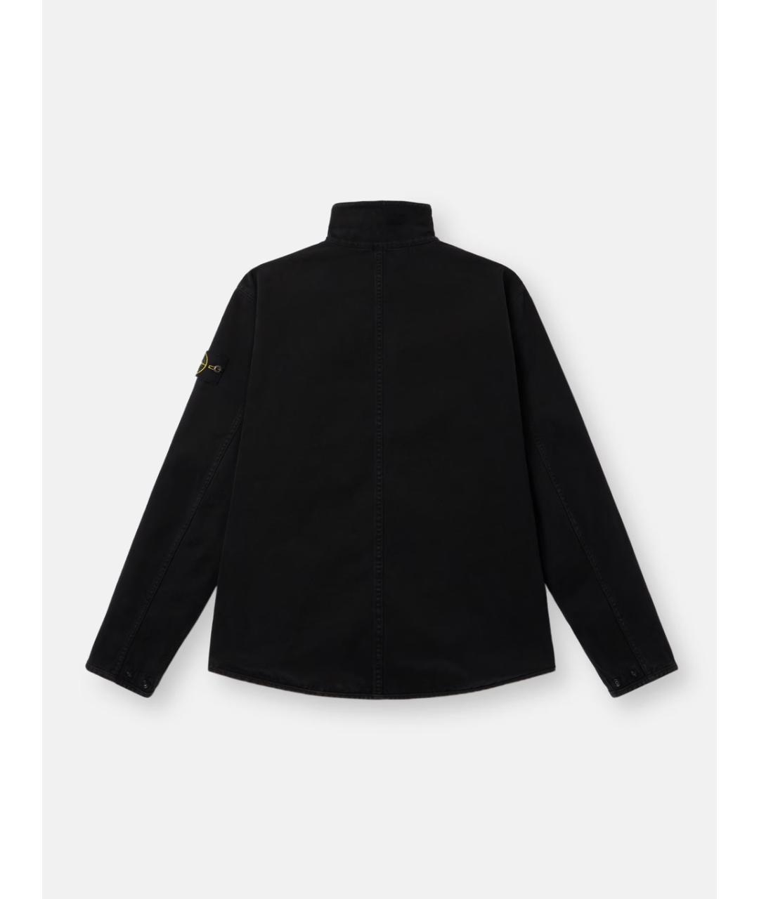 STONE ISLAND Черная хлопковая куртка, фото 7