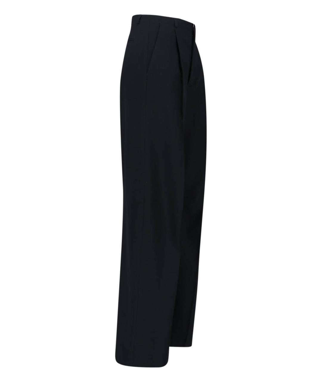 MM6 MAISON MARGIELA Черные полиэстеровые прямые брюки, фото 3