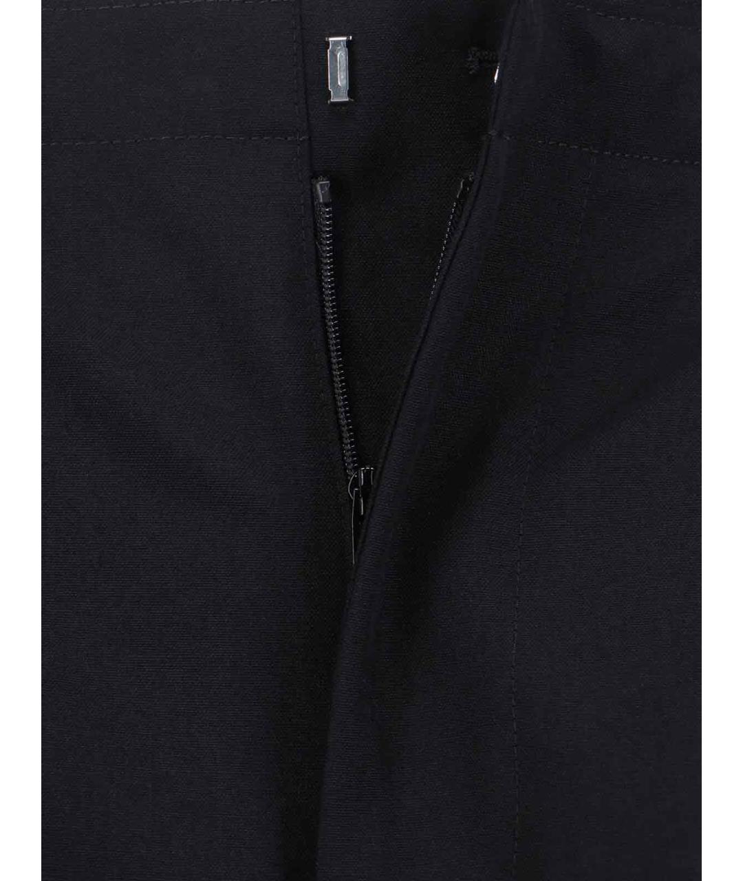 MM6 MAISON MARGIELA Черные полиэстеровые прямые брюки, фото 5