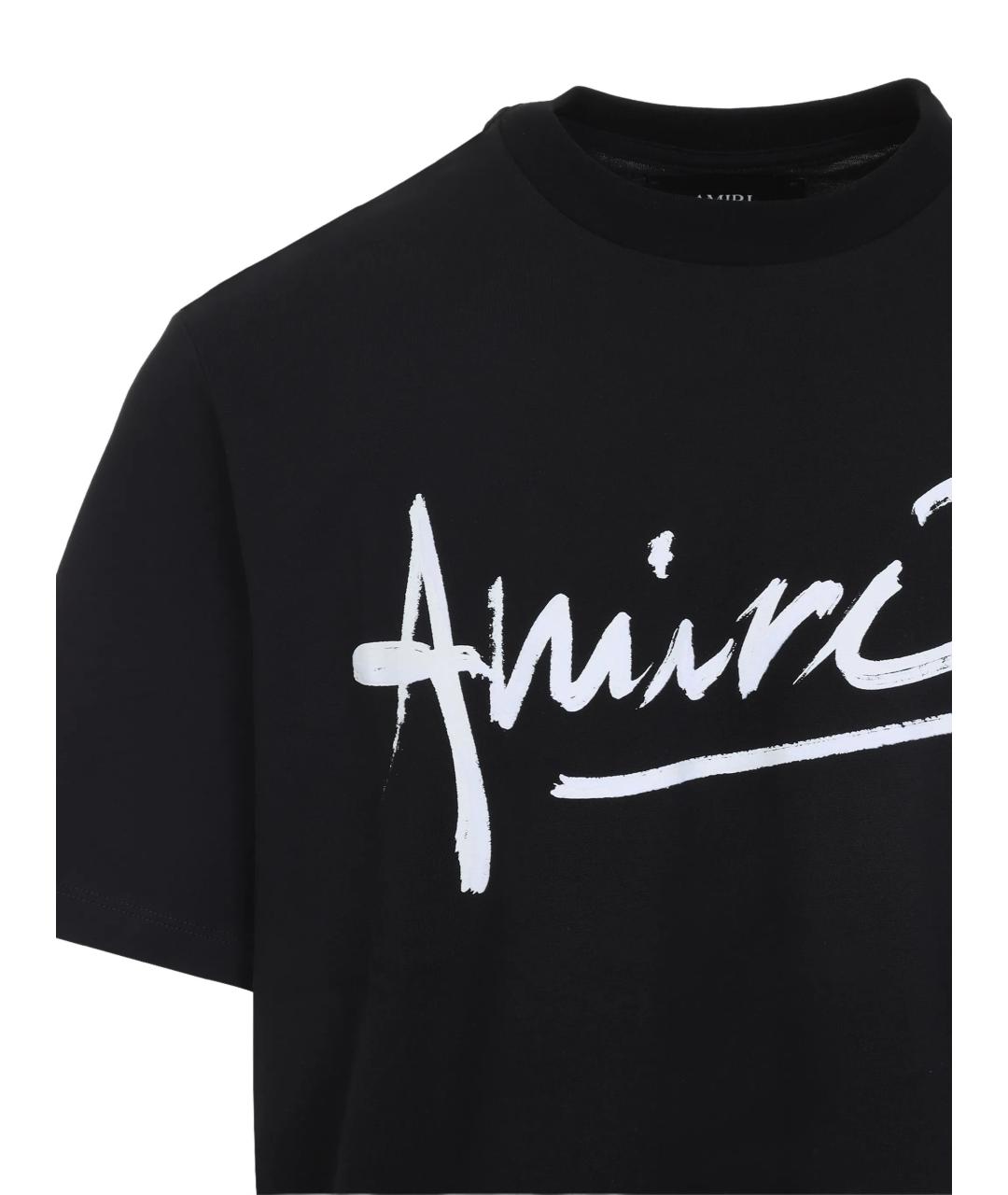AMIRI Черная хлопковая футболка, фото 3
