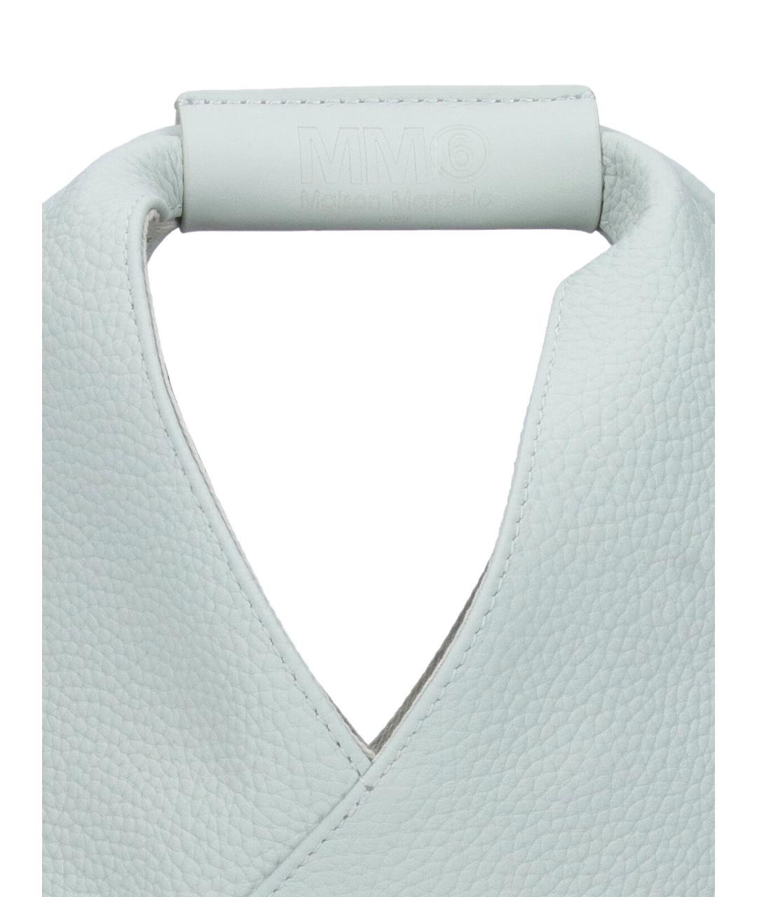 MM6 MAISON MARGIELA Бирюзовая кожаная сумка тоут, фото 4