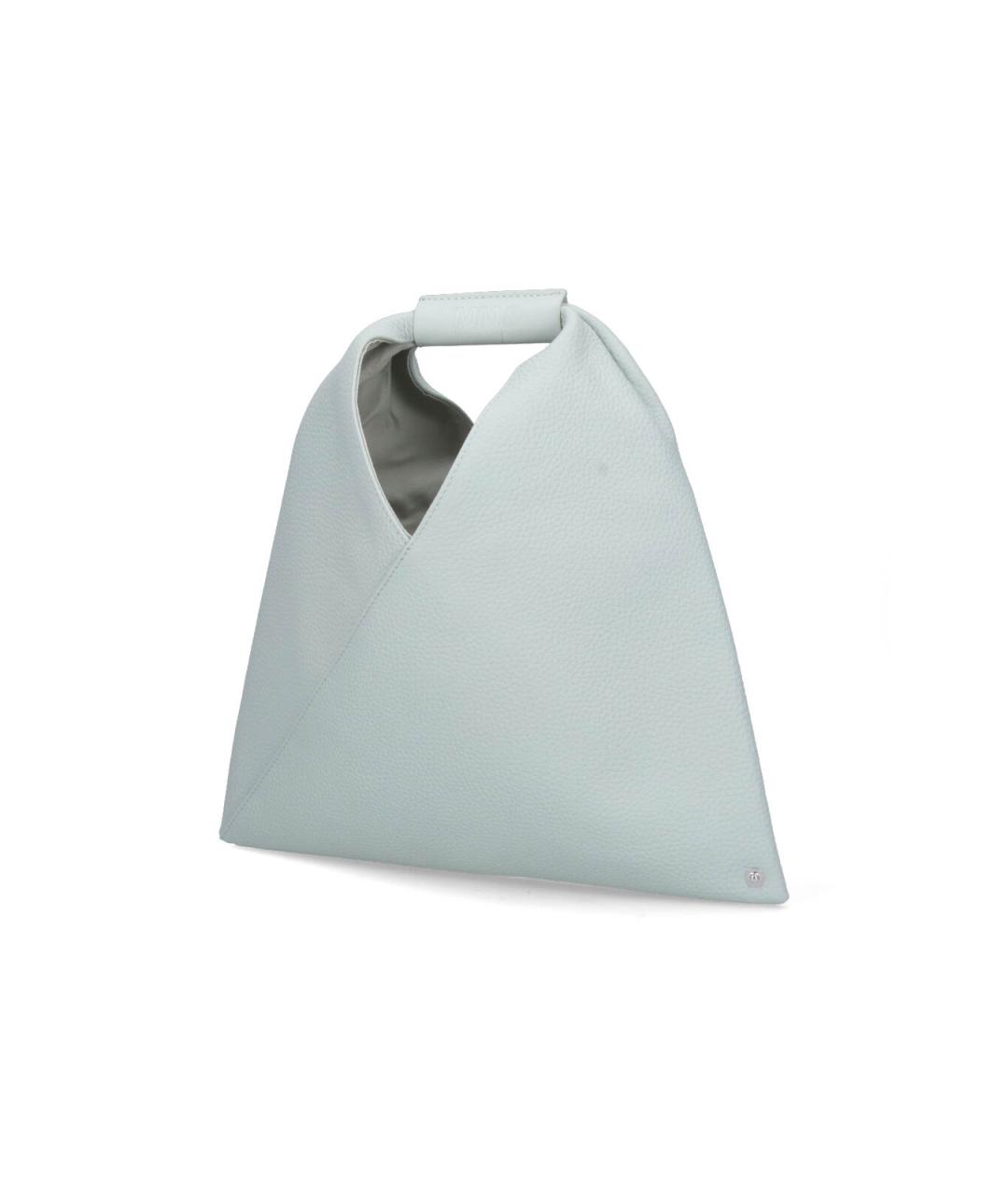 MM6 MAISON MARGIELA Бирюзовая кожаная сумка тоут, фото 2