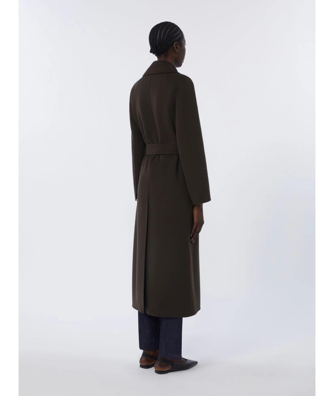 'S MAX MARA Хаки шерстяное пальто, фото 4