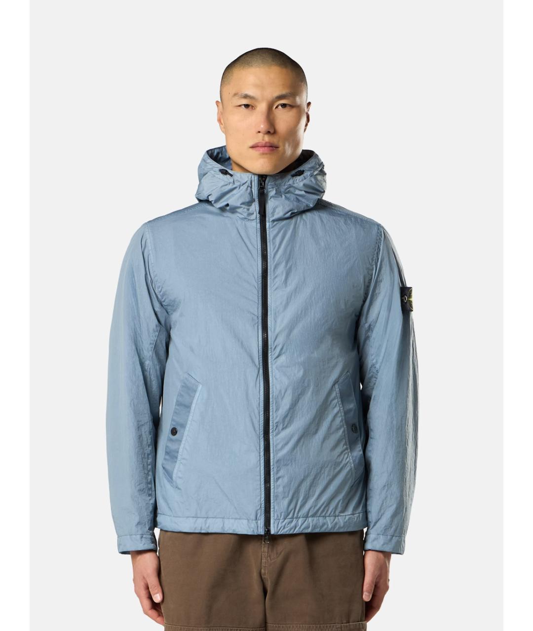 STONE ISLAND Голубая полиамидовая куртка, фото 2