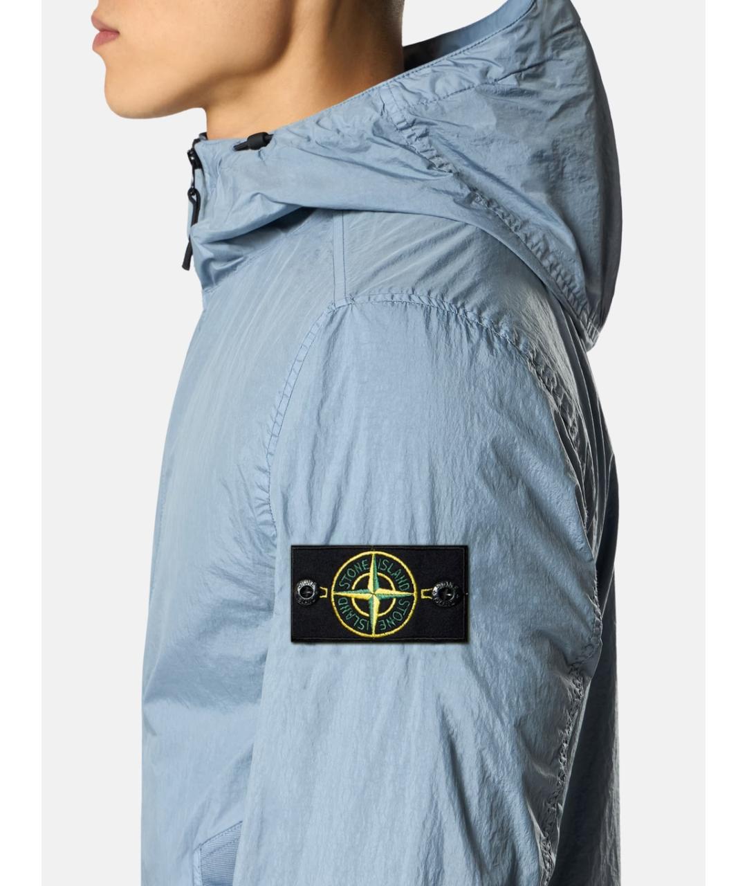 STONE ISLAND Голубая полиамидовая куртка, фото 4