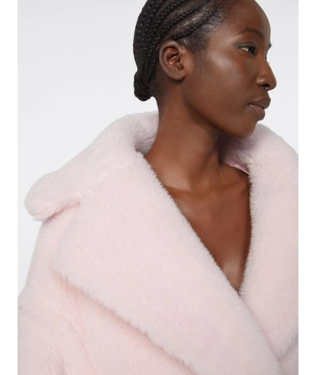 MAX MARA Розовое шерстяное пальто, фото 5