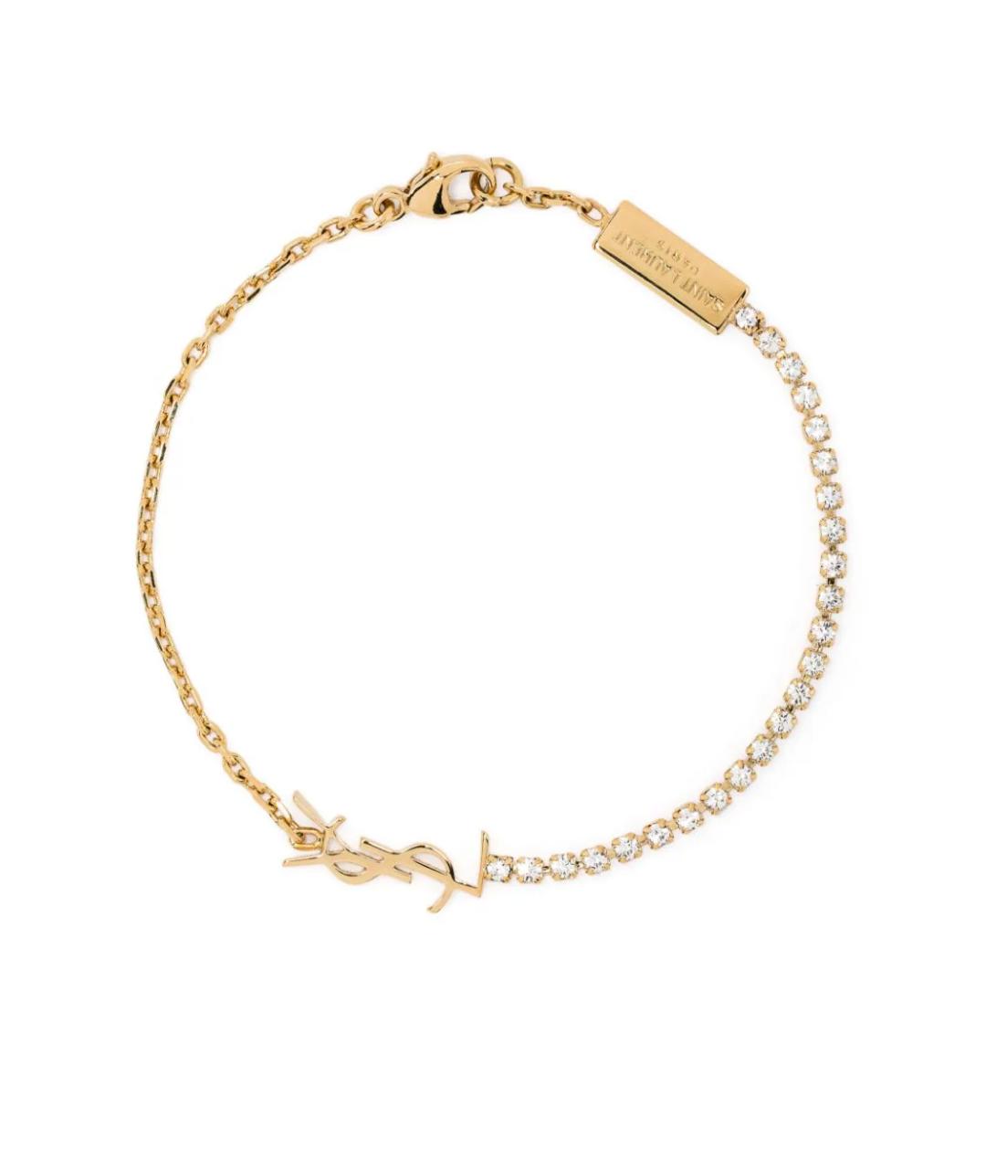 SAINT LAURENT Золотой латунный браслет, фото 1