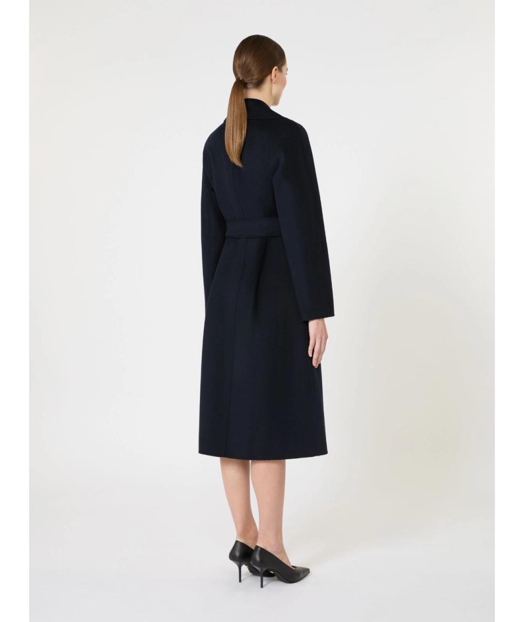 MAX MARA STUDIO Синее шерстяное пальто, фото 4