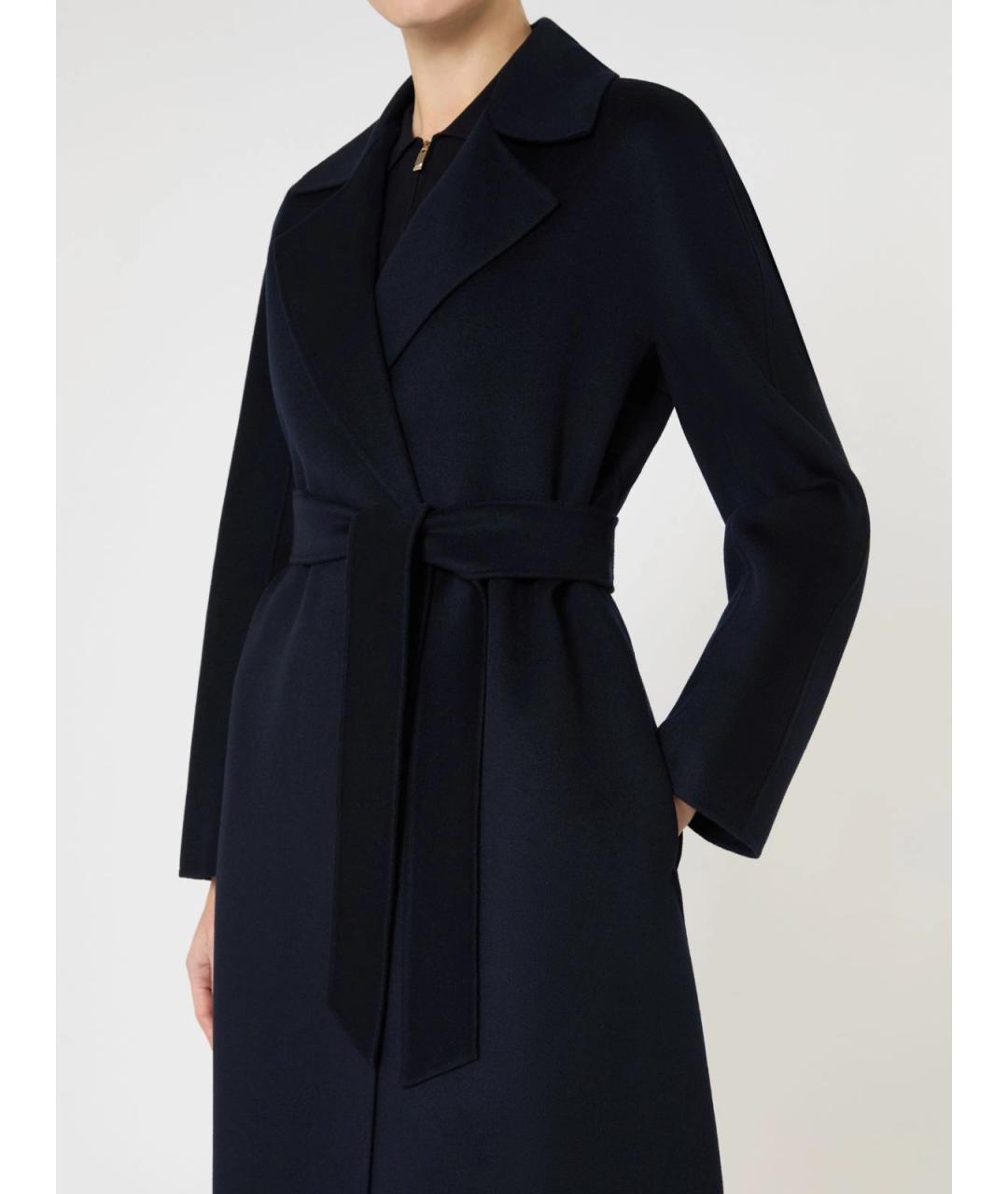 MAX MARA STUDIO Синее шерстяное пальто, фото 5