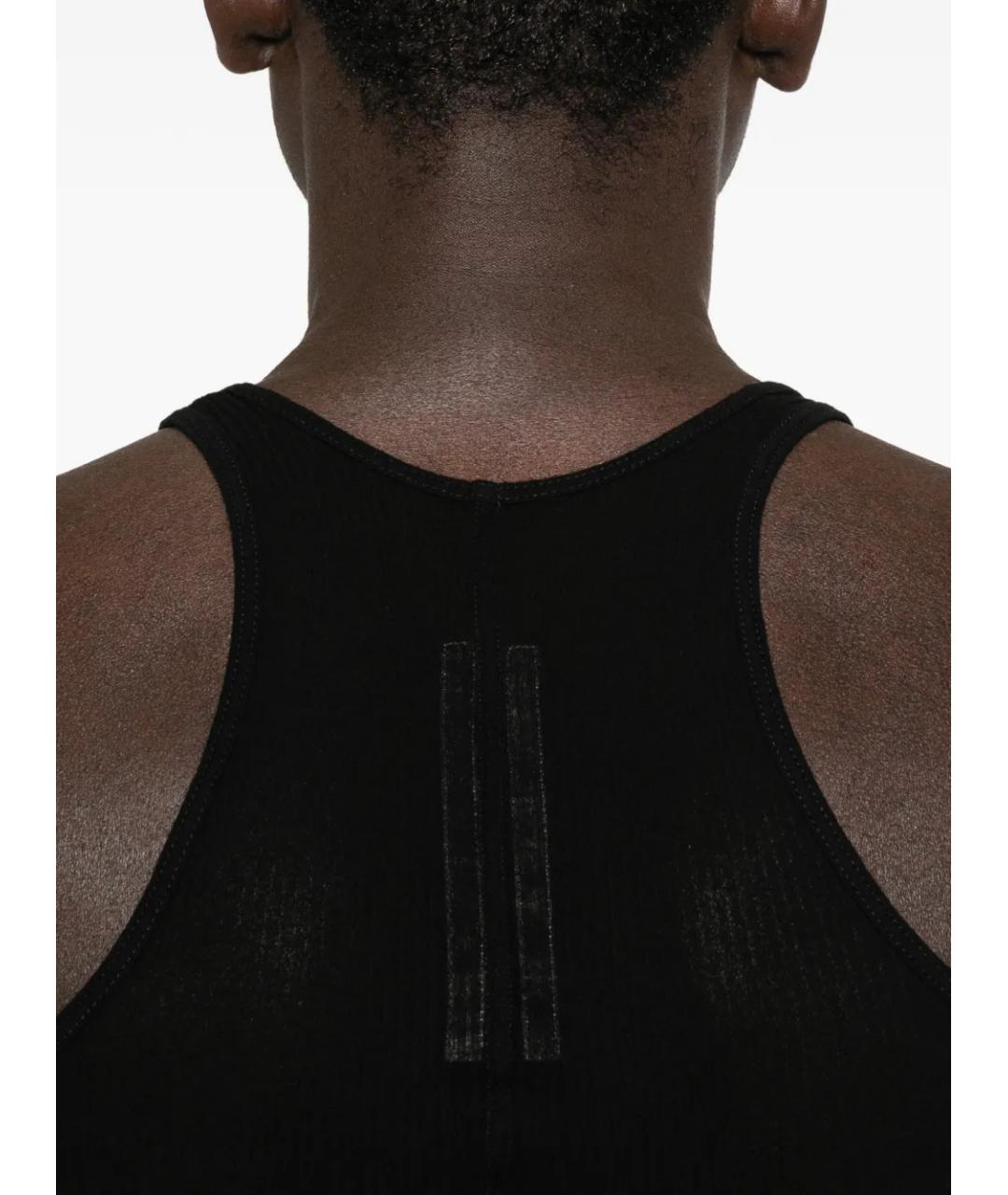 RICK OWENS Черная вискозная майка, фото 5
