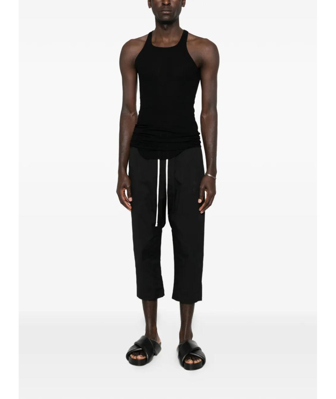 RICK OWENS Черная вискозная майка, фото 2