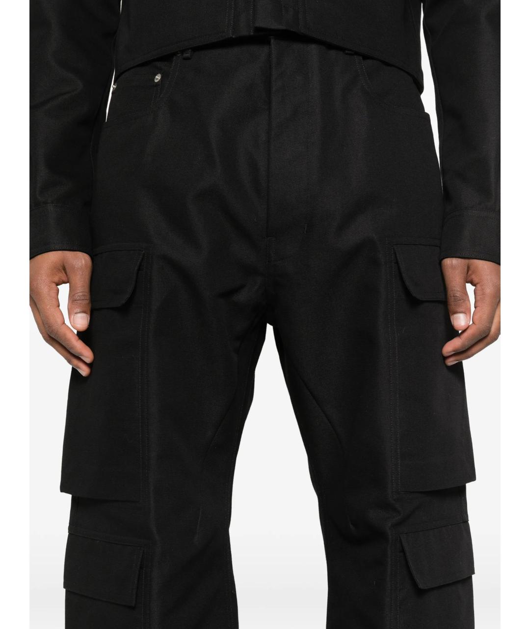 RICK OWENS Черные хлопковые прямые джинсы, фото 5