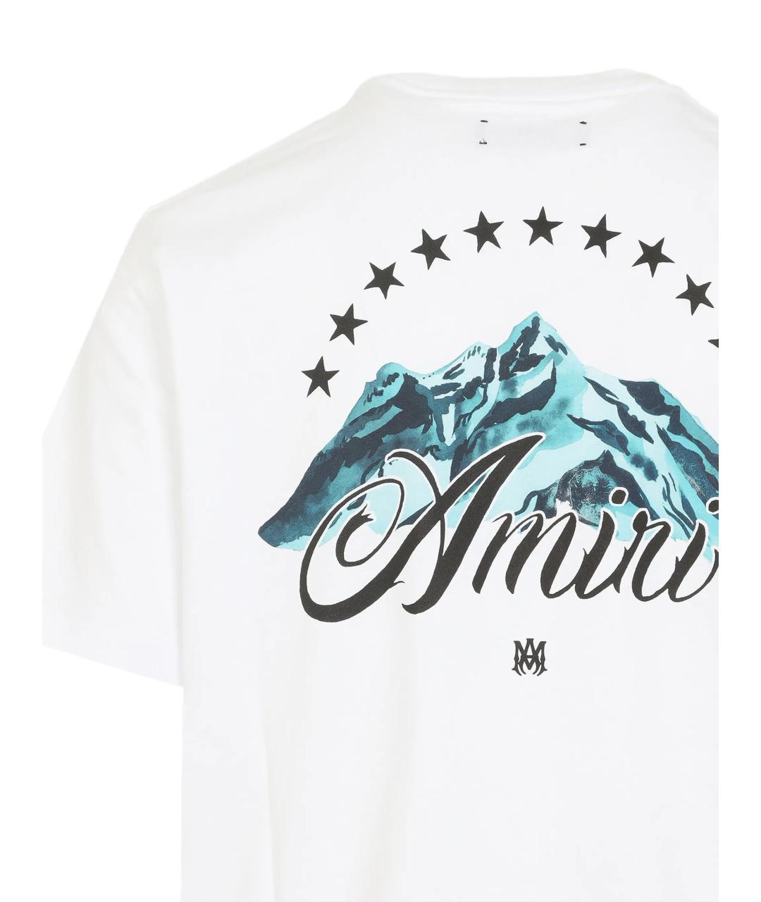 AMIRI Белая хлопковая футболка, фото 3