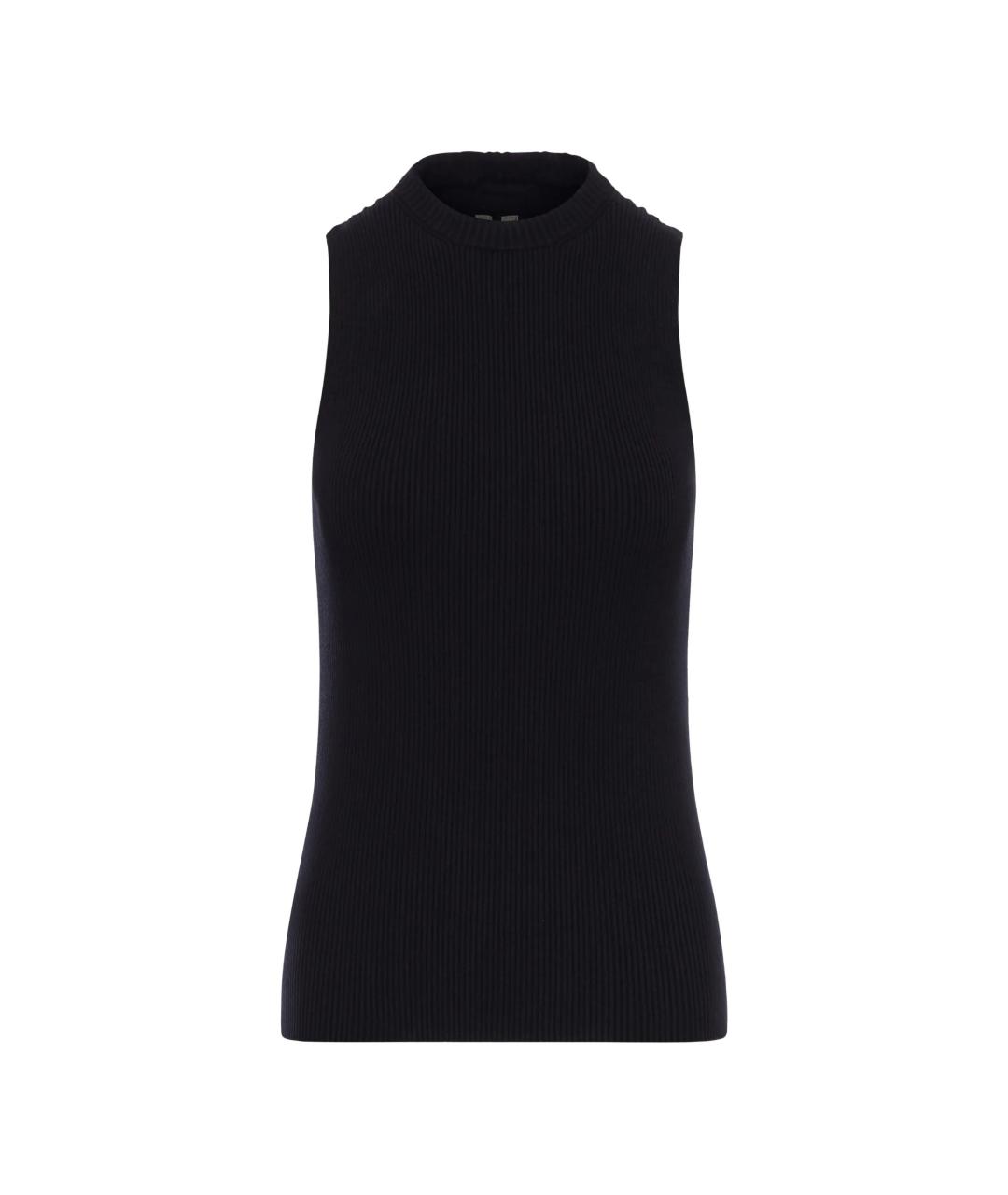 RICK OWENS Черная вискозная майка, фото 1