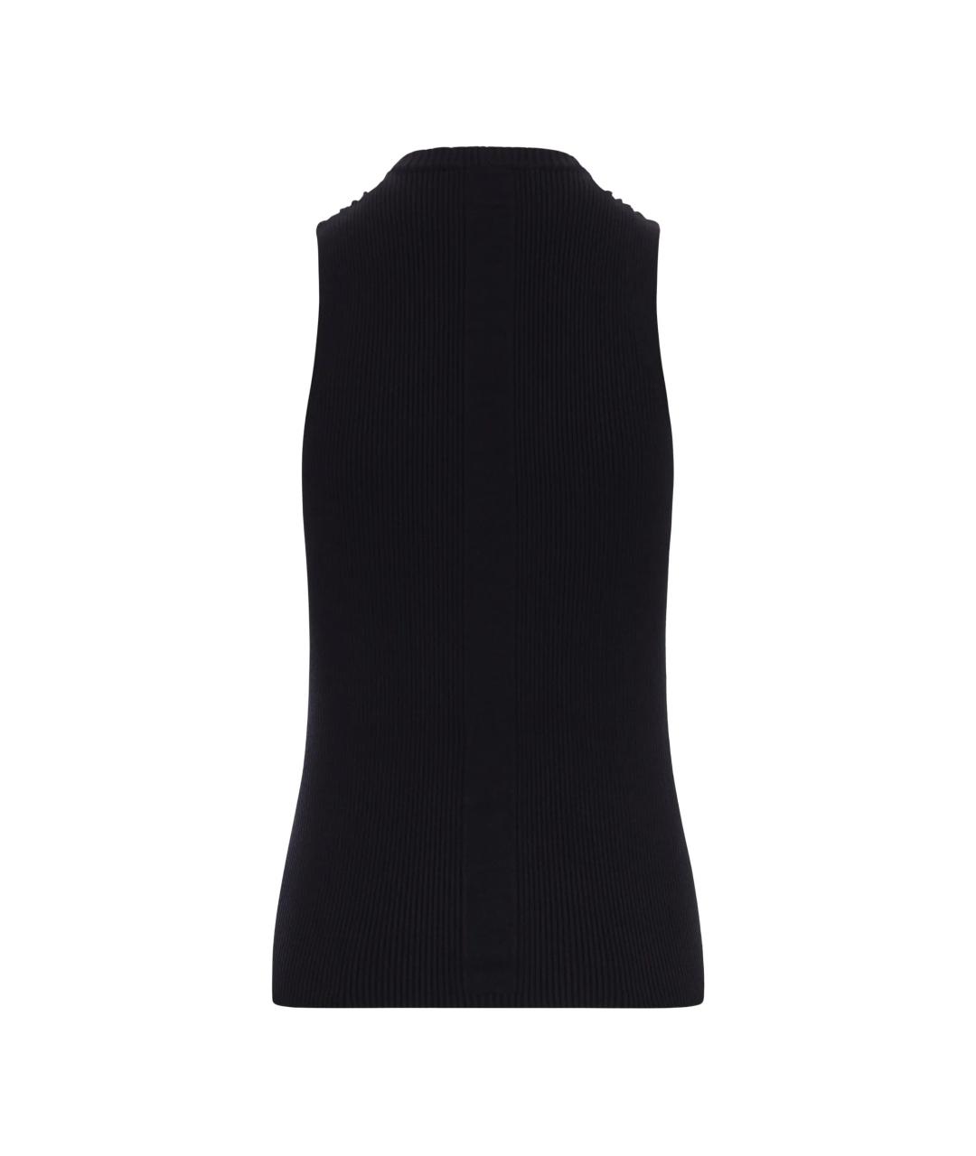 RICK OWENS Черная вискозная майка, фото 2