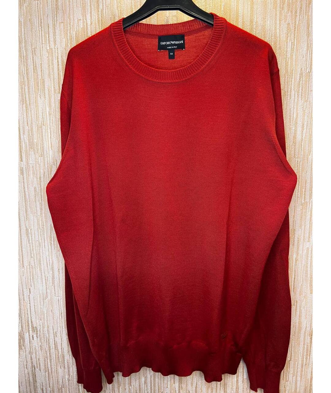 EMPORIO ARMANI Красный шерстяной джемпер / свитер, фото 7