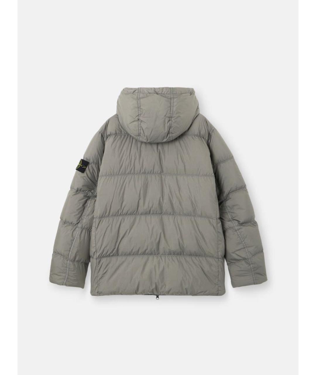 STONE ISLAND Серая полиамидовая куртка, фото 2
