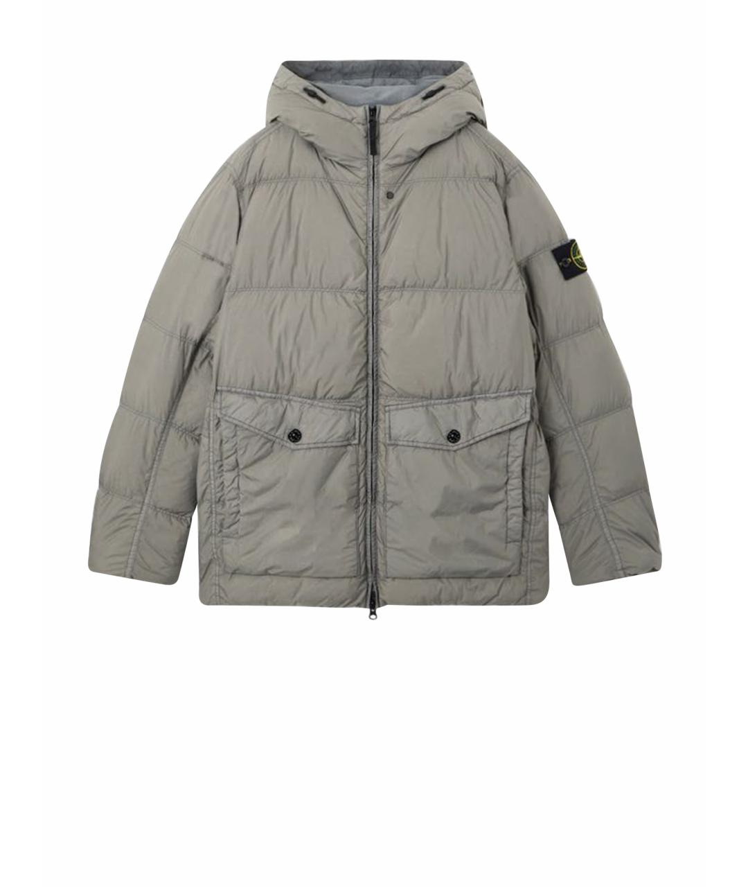 STONE ISLAND Серая полиамидовая куртка, фото 1