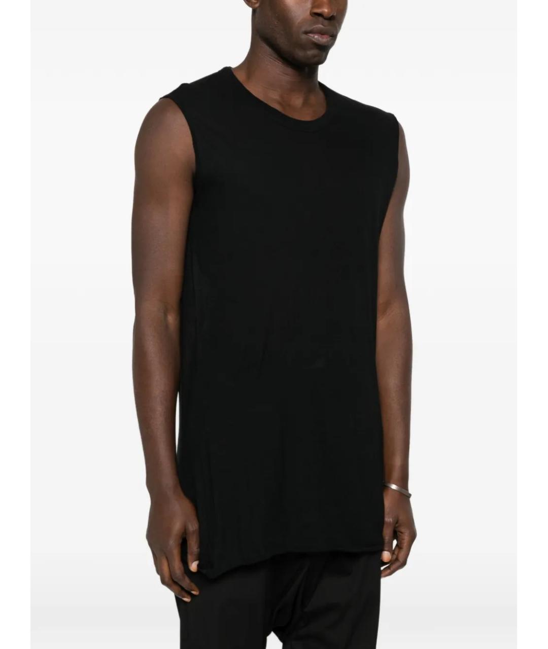 RICK OWENS Черная хлопковая майка, фото 3