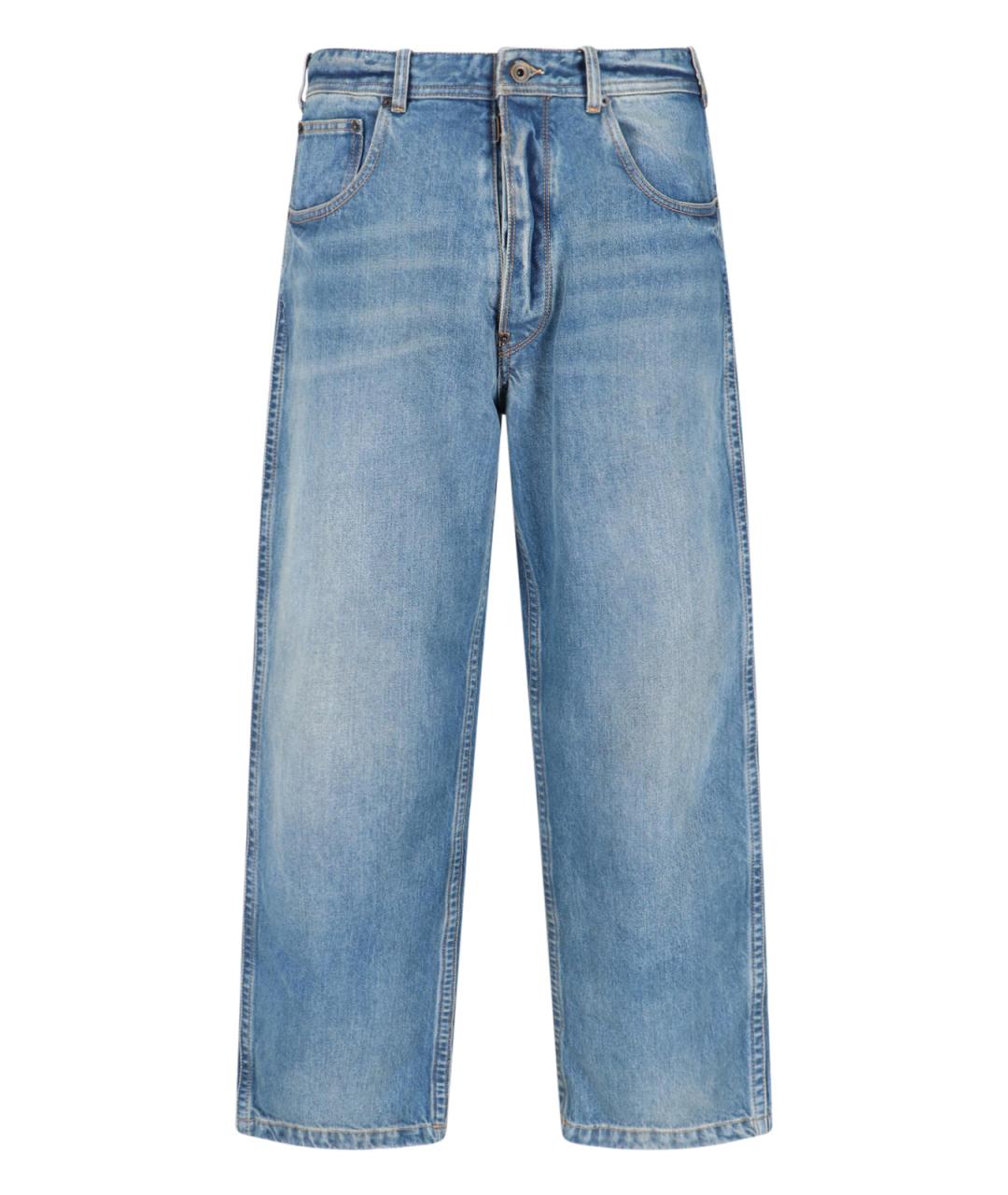 MAISON MARGIELA Синие хлопковые прямые джинсы, фото 1