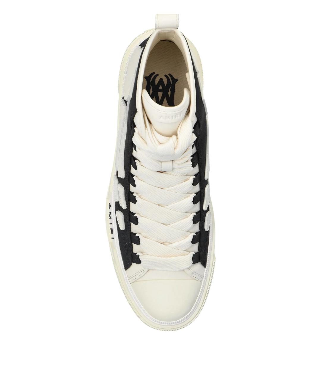 AMIRI Черные кожаные высокие кроссовки / кеды, фото 4