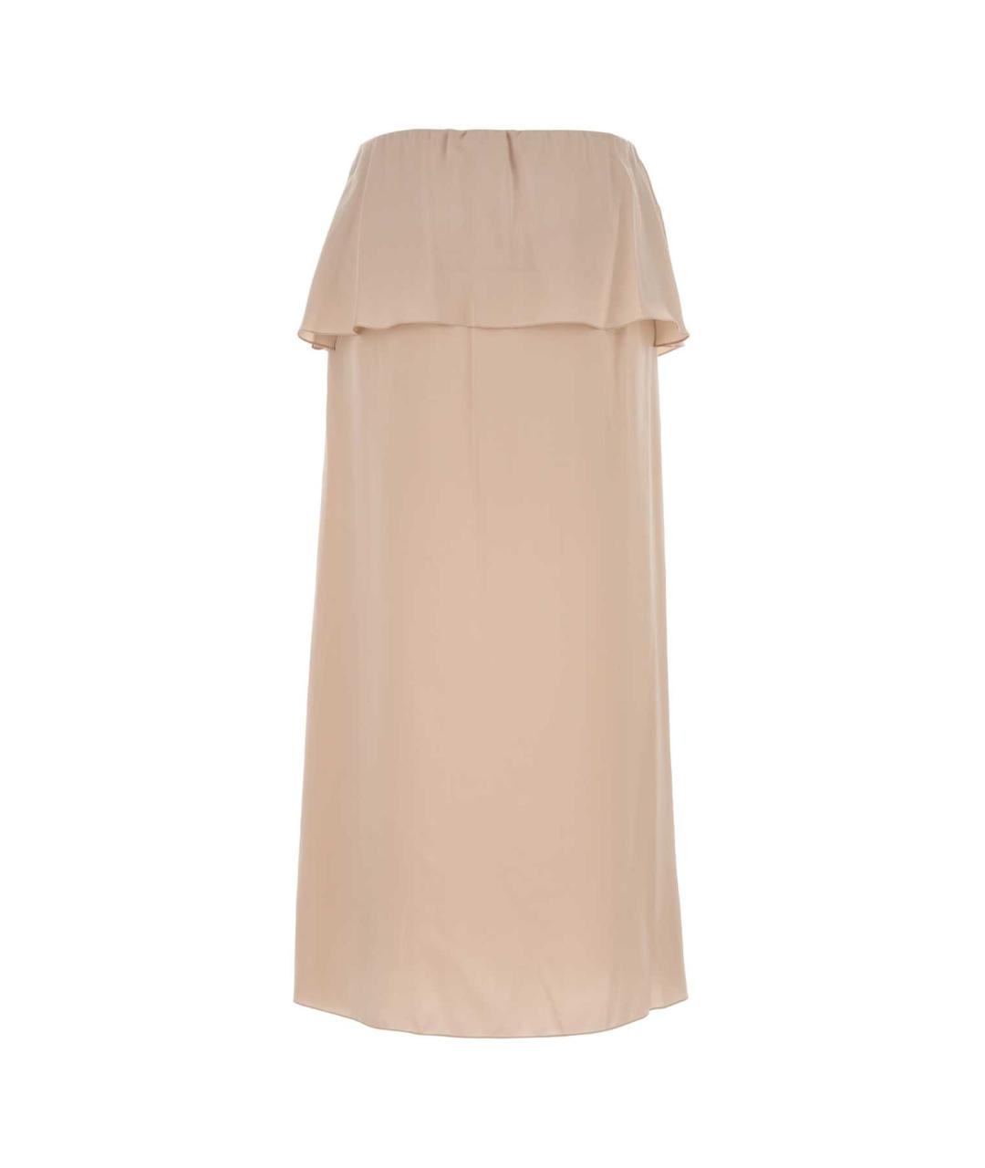 CHLOE Розовая шелковая юбка миди, фото 2