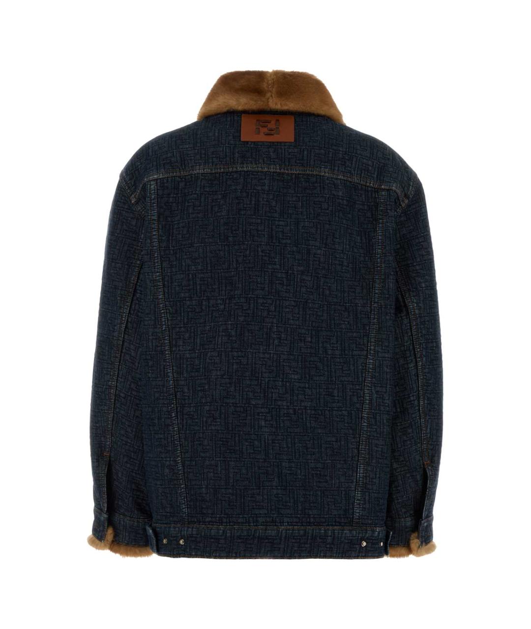 FENDI Темно-синяя хлопковая куртка, фото 2