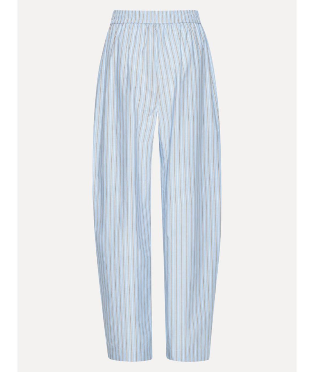 ROTATE Голубые хлопковые прямые брюки, фото 5