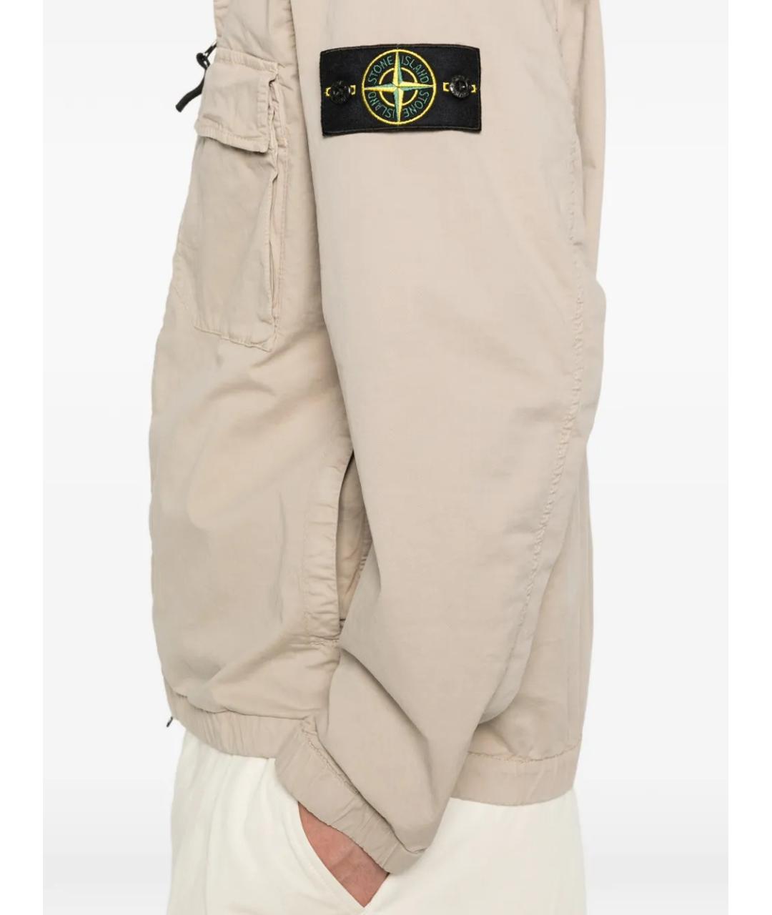 STONE ISLAND Бежевая синтетическая куртка, фото 5