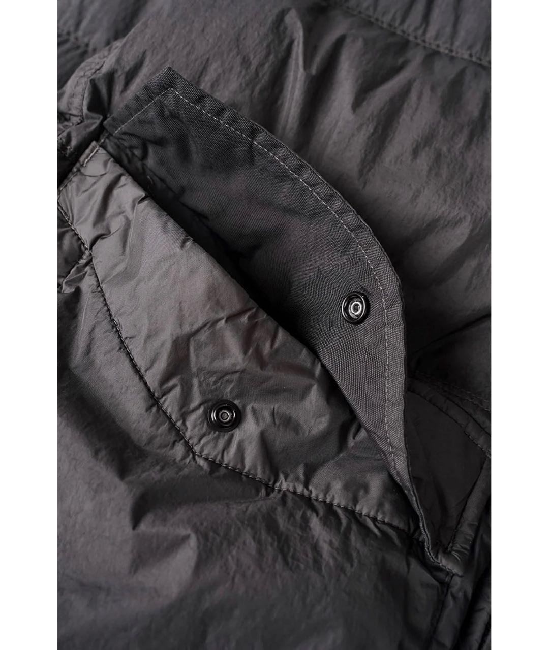 STONE ISLAND Антрацитовый полиамидовый пуховик, фото 5