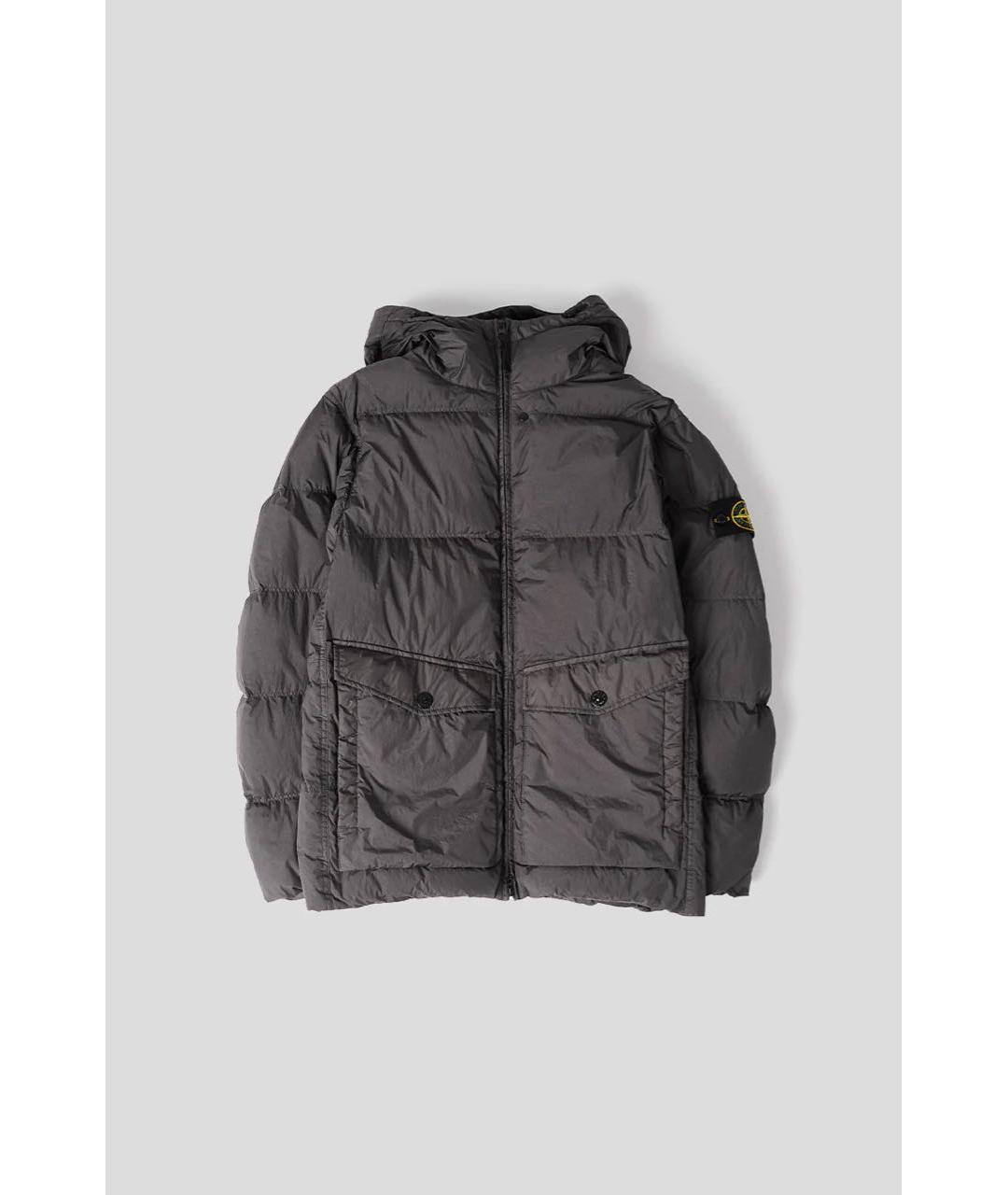 STONE ISLAND Антрацитовый полиамидовый пуховик, фото 6