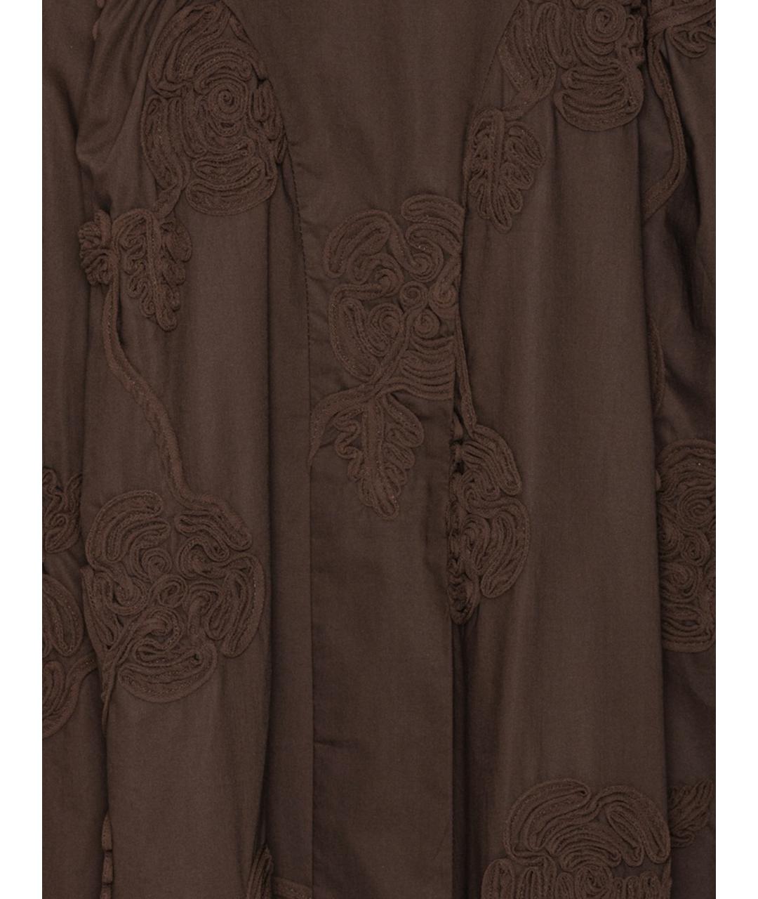 ROTATE Коричневое полиэстеровое повседневное платье, фото 6