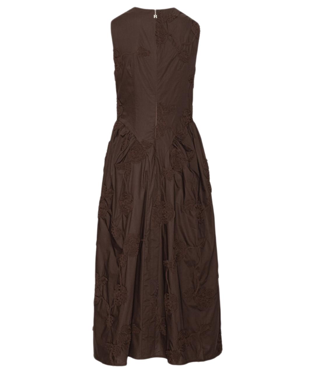 ROTATE Коричневое полиэстеровое повседневное платье, фото 5