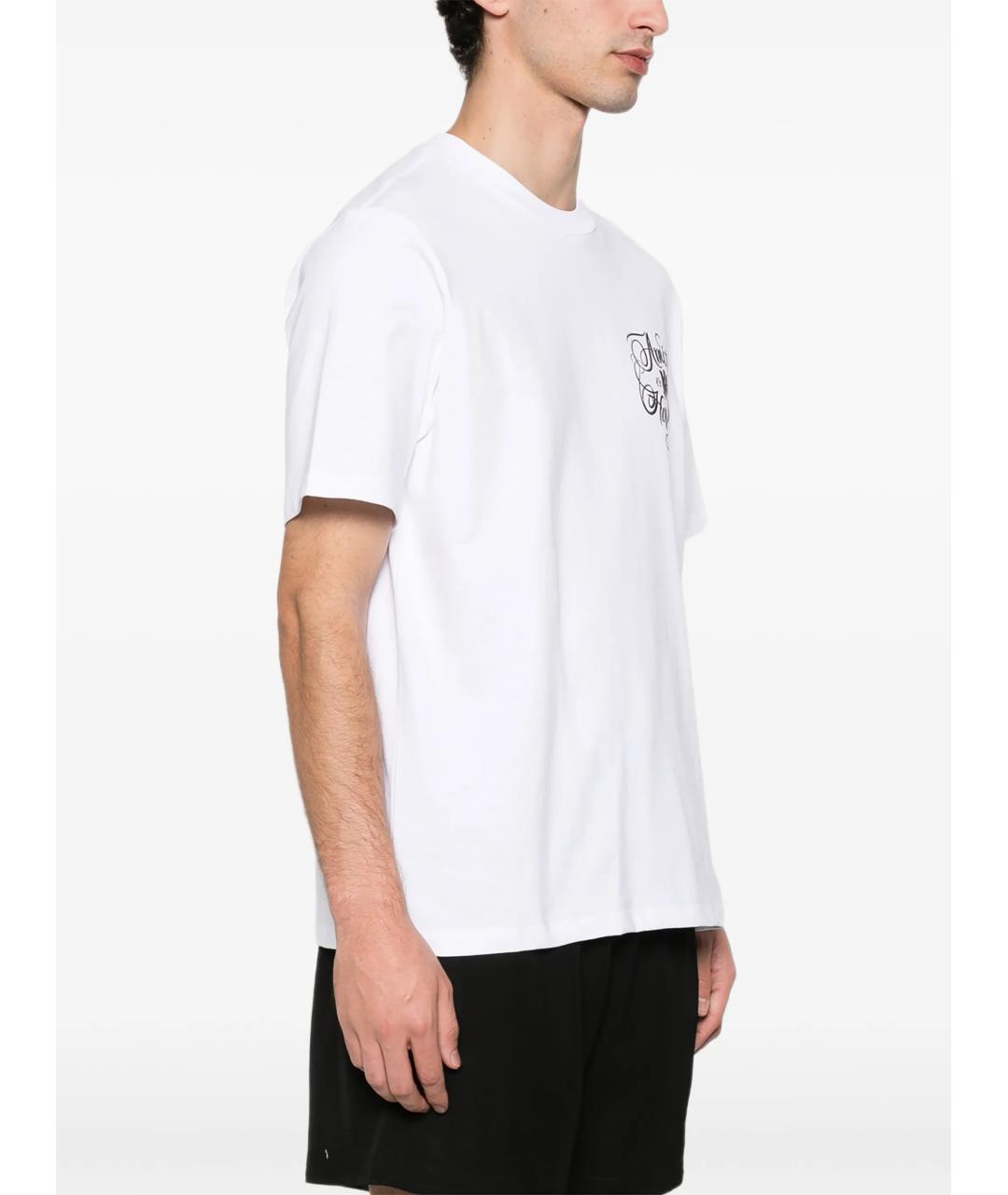 AMIRI Белая хлопковая футболка, фото 4