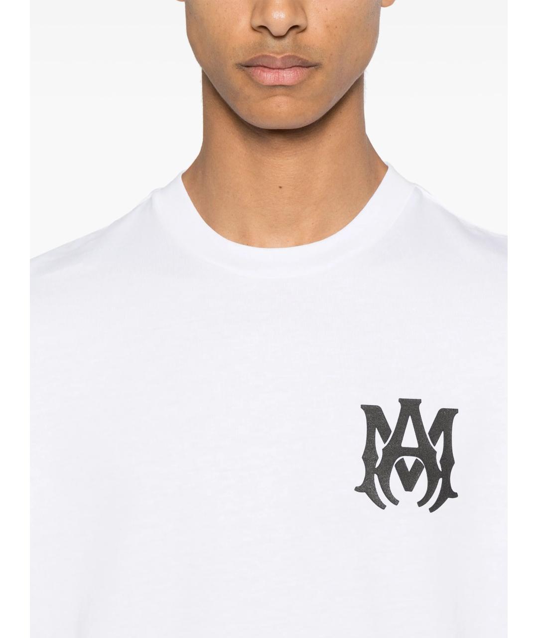 AMIRI Белая хлопковая футболка, фото 5